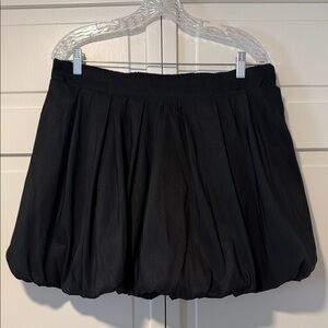 A New Day Black Bubble Hem Skirt - Women's Flared Skater Skirt
